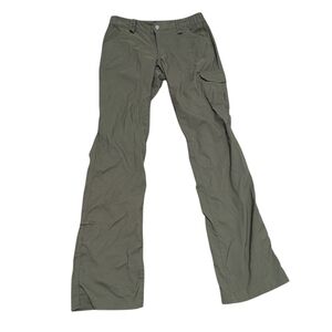 DULUTH Trading Co Olive Green Cargo Outdoor Hiking Pants (Women's 6 x 35)